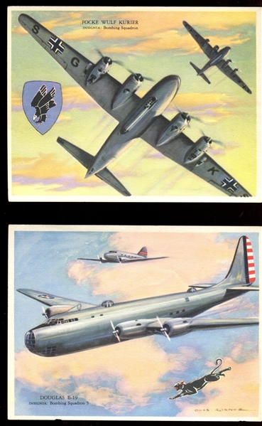 UO02 Richfield Gasoline Airplanes (With Insignia) Near Set (10/12) Cards