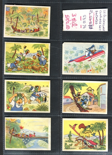 1930's De Beuklaer Chocolate Disney (Tres Caballeros) Subset of (24) Cards