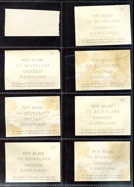 1930's De Beuklaer Chocolate Disney (Tres Caballeros) Subset of (24) Cards