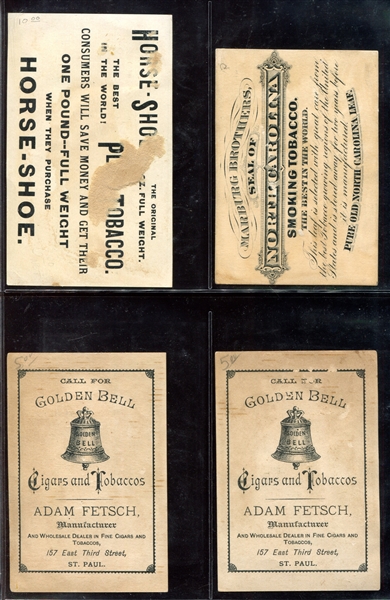 Mixed Lot of (4) Tobacco Trade Cards With Drummond Tobacco