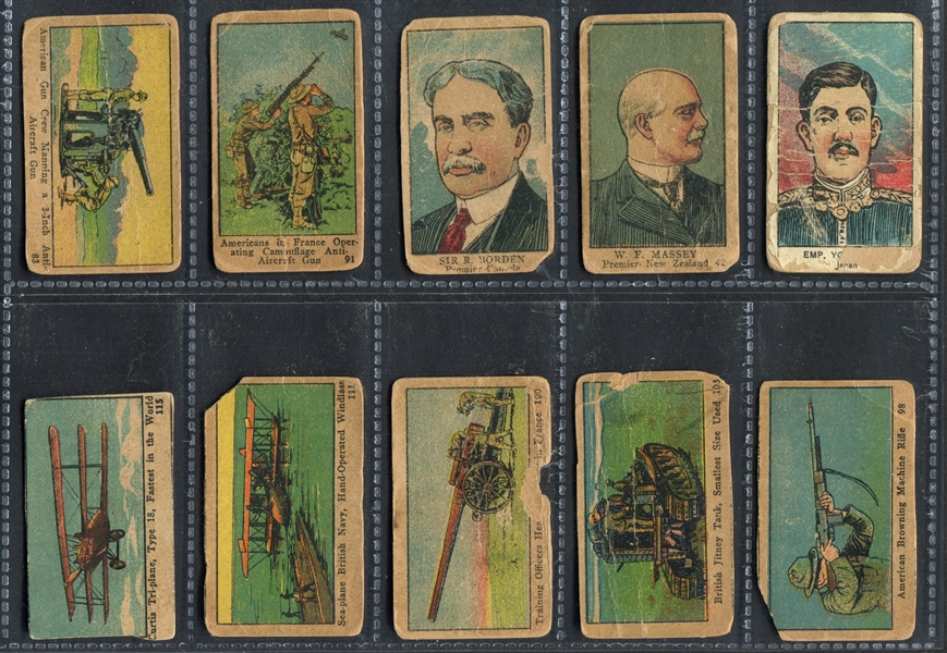 W545 World War I Military Strip Card Lot of (44)