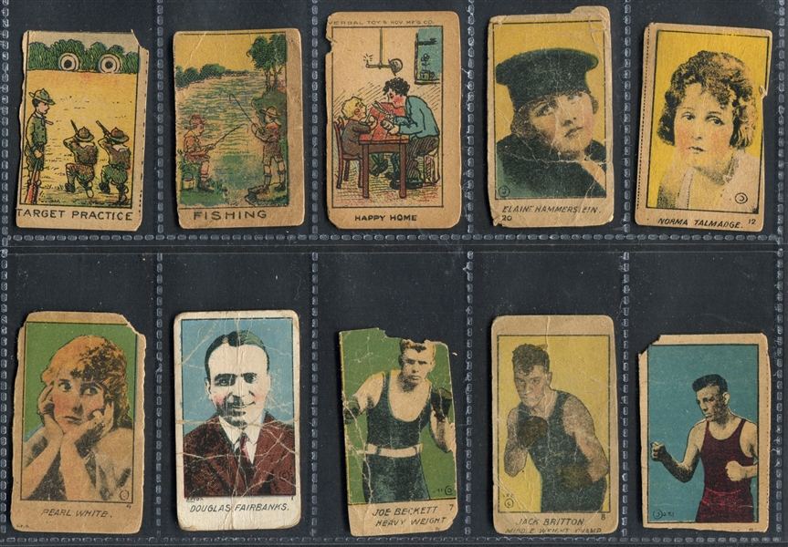 Mixed W Strip Card Lot of (29) Cards With Boxing and Chaplin