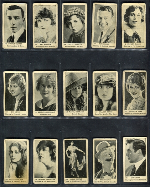 C142-2 Tobacco Products Movie Stars Lot of (245) With Detail Backs