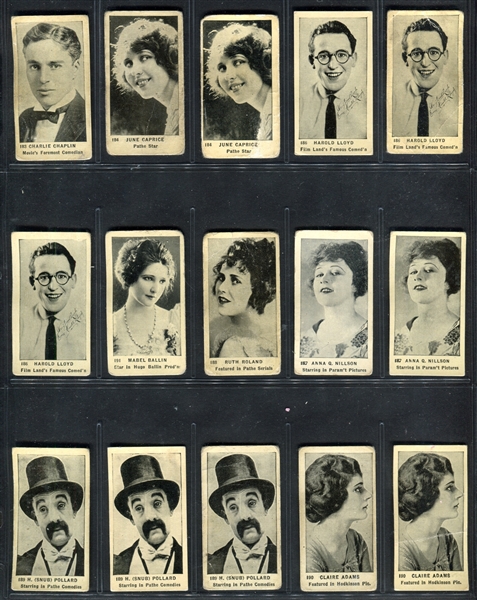 C142-2 Tobacco Products Movie Stars Lot of (245) With Detail Backs