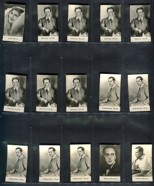 1930's Bridgewater Biscuit Movie Stars Lot of (80) 100-Series Cards