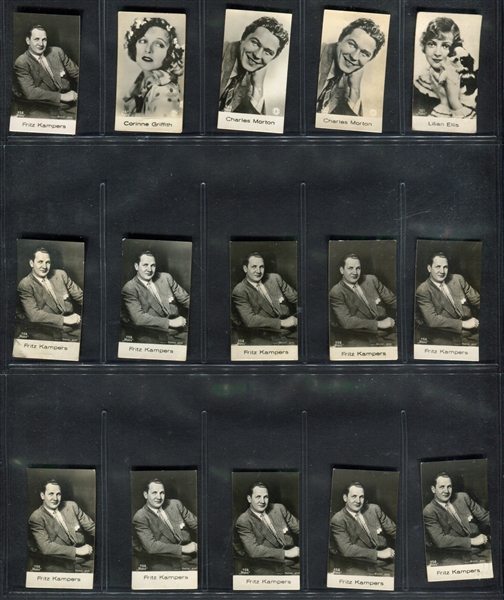 1930's Bridgewater Biscuit Movie Stars Lot of (80) 100-Series Cards