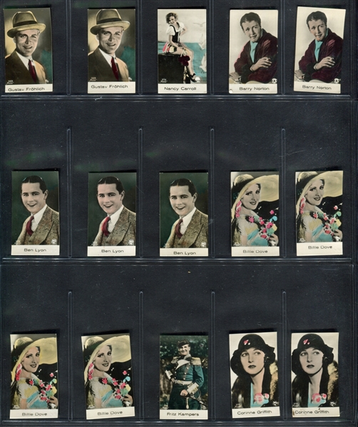 1930's Bridgewater Biscuit Movie Stars Lot of (75) 300-Series Cards