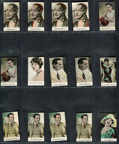 1930's Bridgewater Biscuit Movie Stars Lot of (75) 300-Series Cards