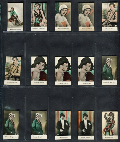 1930's Bridgewater Biscuit Movie Stars Lot of (161) 300-Series Cards