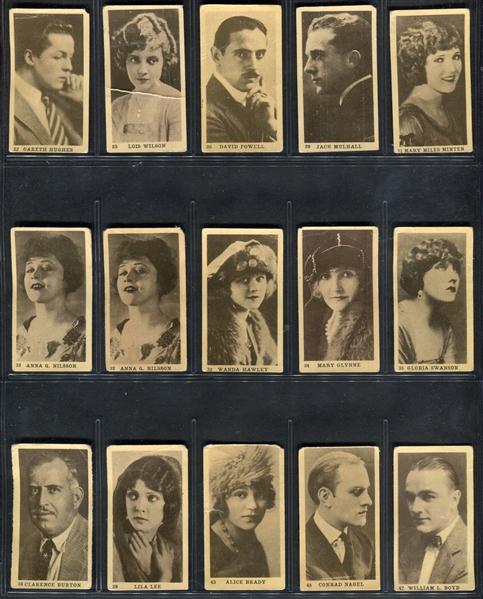 C142-1 Tobacco Products Corp Film Stars Lot of (67) Montreal-Back Cards