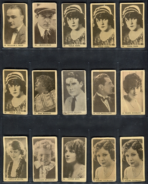 C142-1 Tobacco Products Corp Film Stars Lot of (67) Montreal-Back Cards