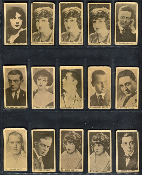 C142-1 Tobacco Products Corp Film Stars Lot of (67) Montreal-Back Cards