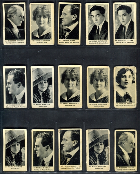 C142-2 Tobacco Products Corp Film Stars Lot of (172) Montreal-Backed Cards