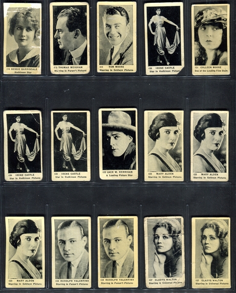 C142-2 Tobacco Products Corp Film Stars Lot of (172) Montreal-Backed Cards