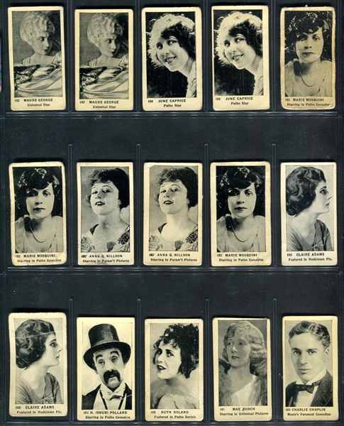 C142-2 Tobacco Products Corp Film Stars Lot of (172) Montreal-Backed Cards