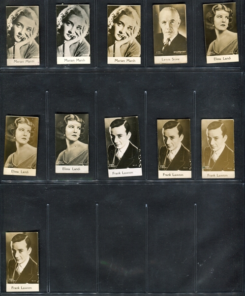 1930's Bridgewater Biscuit Movie Stars Lot of (110) 200-Series Cards