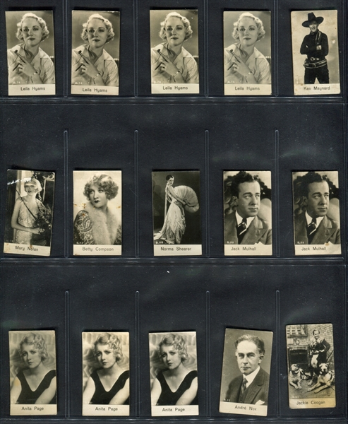 1930's Bridgewater Biscuit Movie Stars Lot of (57) B-Series Cards