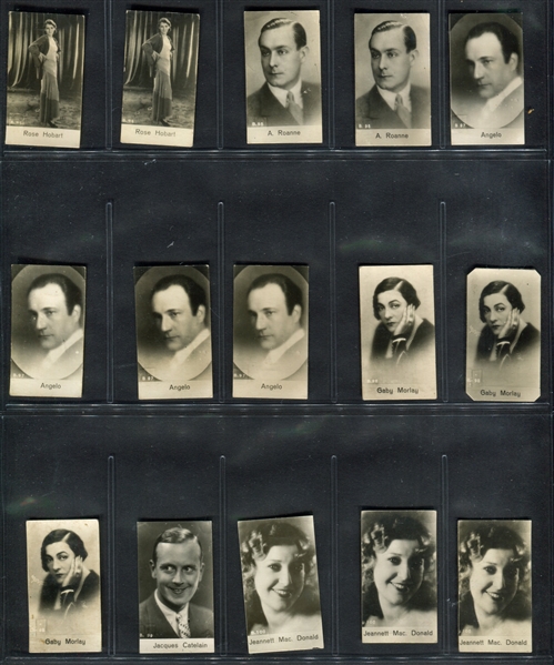 1930's Bridgewater Biscuit Movie Stars Lot of (57) B-Series Cards