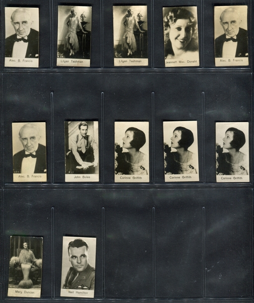 1930's Bridgewater Biscuit Movie Stars Lot of (57) B-Series Cards