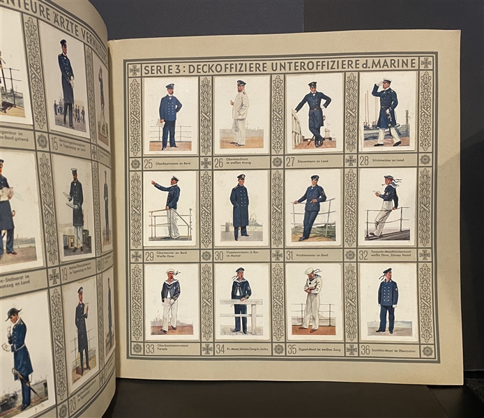 1930's German Waldorf-Astoria Uniformen (Uniform) Complete Album With Cards (BLUE)