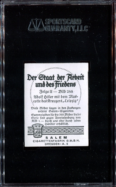 1930's Salem (Germany) Series 2 #288 Adolf Hitler SGC50 VG-EX