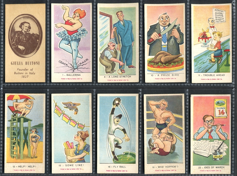 F360-1 Buitoni Comic Figurettes Lot of (42) Cards