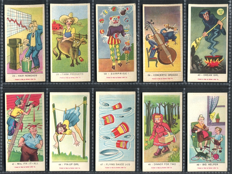 F360-1 Buitoni Comic Figurettes Lot of (42) Cards