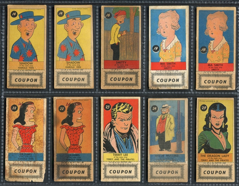 R757-1 James Welch Sugar Daddy Comic Character Cards Lot of (28) Cards