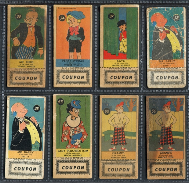 R757-1 James Welch Sugar Daddy Comic Character Cards Lot of (28) Cards