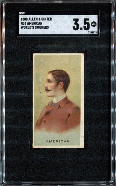 N33 Allen & Ginter World's Smokers American SGC3.5 VG+