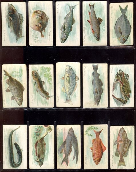 T58 Fish Series Complete Mixed-Back Set of (100) Cards