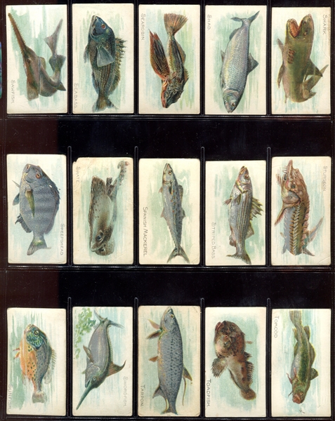 T58 Fish Series Complete Mixed-Back Set of (100) Cards