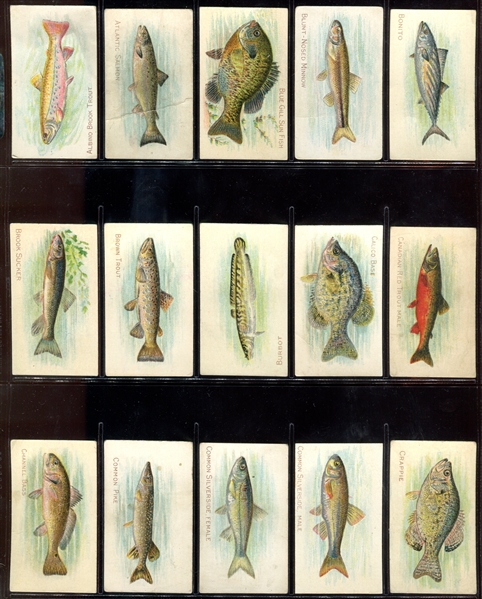 T58 Fish Series Complete Mixed-Back Set of (100) Cards