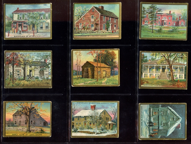 T69 Helmar Cigarettes Historic Homes Complete Set of (50) Cards