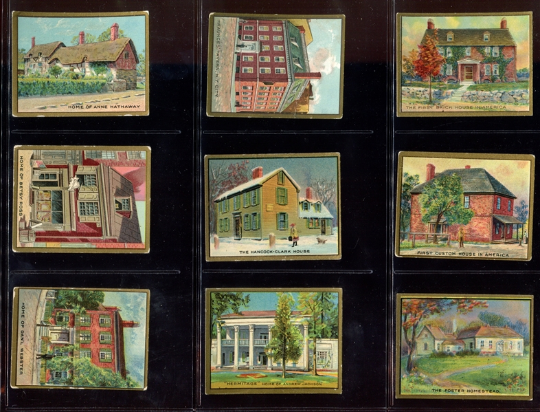 T69 Helmar Cigarettes Historic Homes Complete Set of (50) Cards