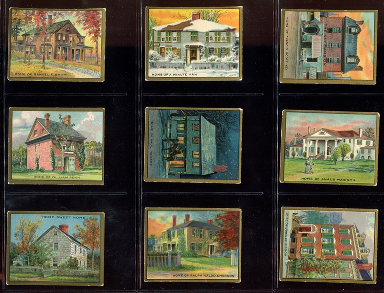 T69 Helmar Cigarettes Historic Homes Complete Set of (50) Cards