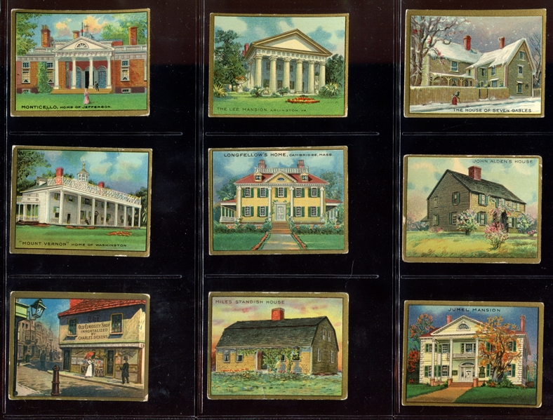 T69 Helmar Cigarettes Historic Homes Complete Set of (50) Cards