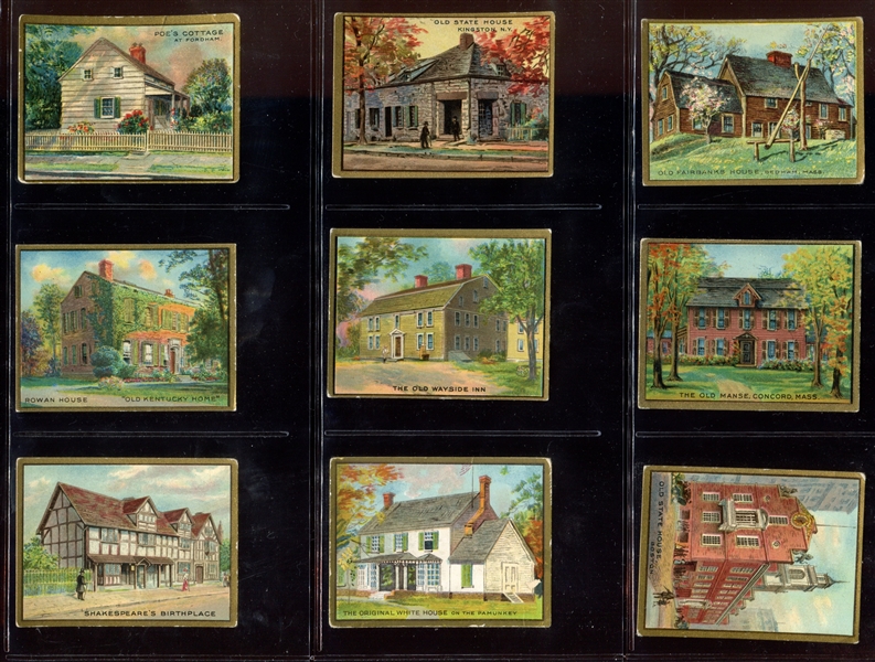 T69 Helmar Cigarettes Historic Homes Complete Set of (50) Cards