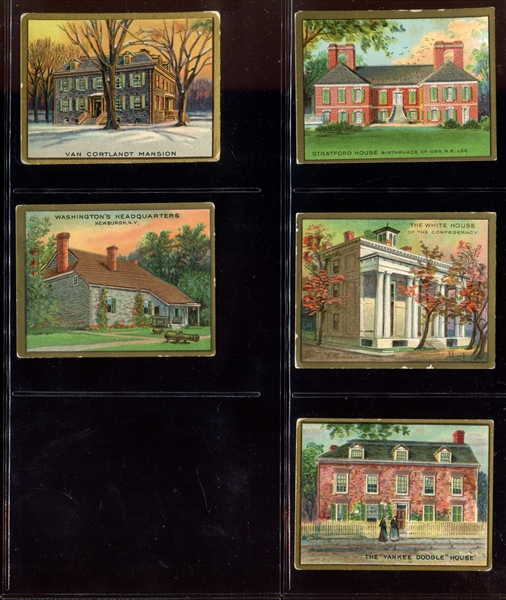 T69 Helmar Cigarettes Historic Homes Complete Set of (50) Cards