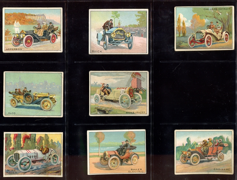 T37 Turkey Red Automobile Series Near Set of (41/50) Cards