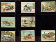 T37 Turkey Red Automobile Series Near Set of (41/50) Cards
