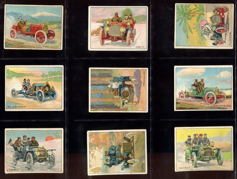 T37 Turkey Red Automobile Series Near Set of (41/50) Cards