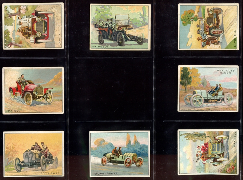 T37 Turkey Red Automobile Series Near Set of (41/50) Cards