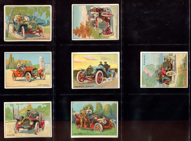 T37 Turkey Red Automobile Series Near Set of (41/50) Cards