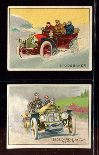 T37 Turkey Red Automobile Series Near Set of (41/50) Cards