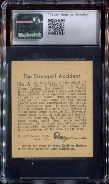 R21 Wolverine Gum Believe it or Not? #4 Strangest Accident CGC4 VG-EX