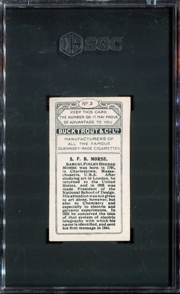 1924 Bucktrout & Co Inventors #3 Samuel Morse SGC4 VG-EX