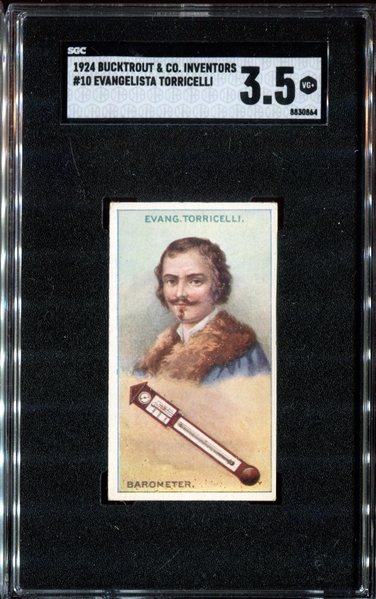 1924 Bucktrout & Co Inventors #10 Evangelista Torricelli SGC3.5 VG+