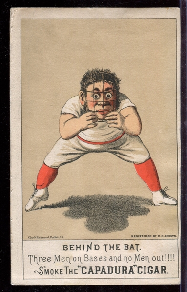 H804-4 1880's Capadura Segar Baseball Trade Card