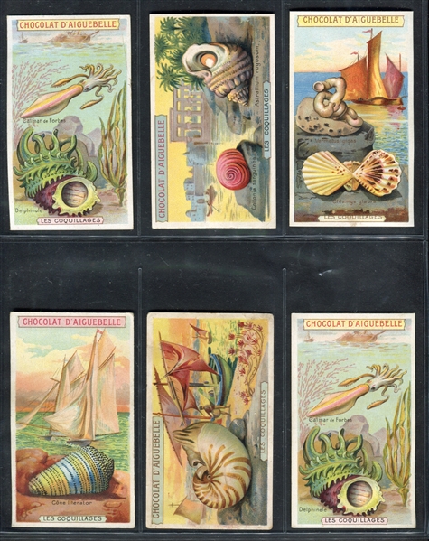 1910's/1920's European Chocolate Cards Lot of (16) With Aviation, Shells and Religion